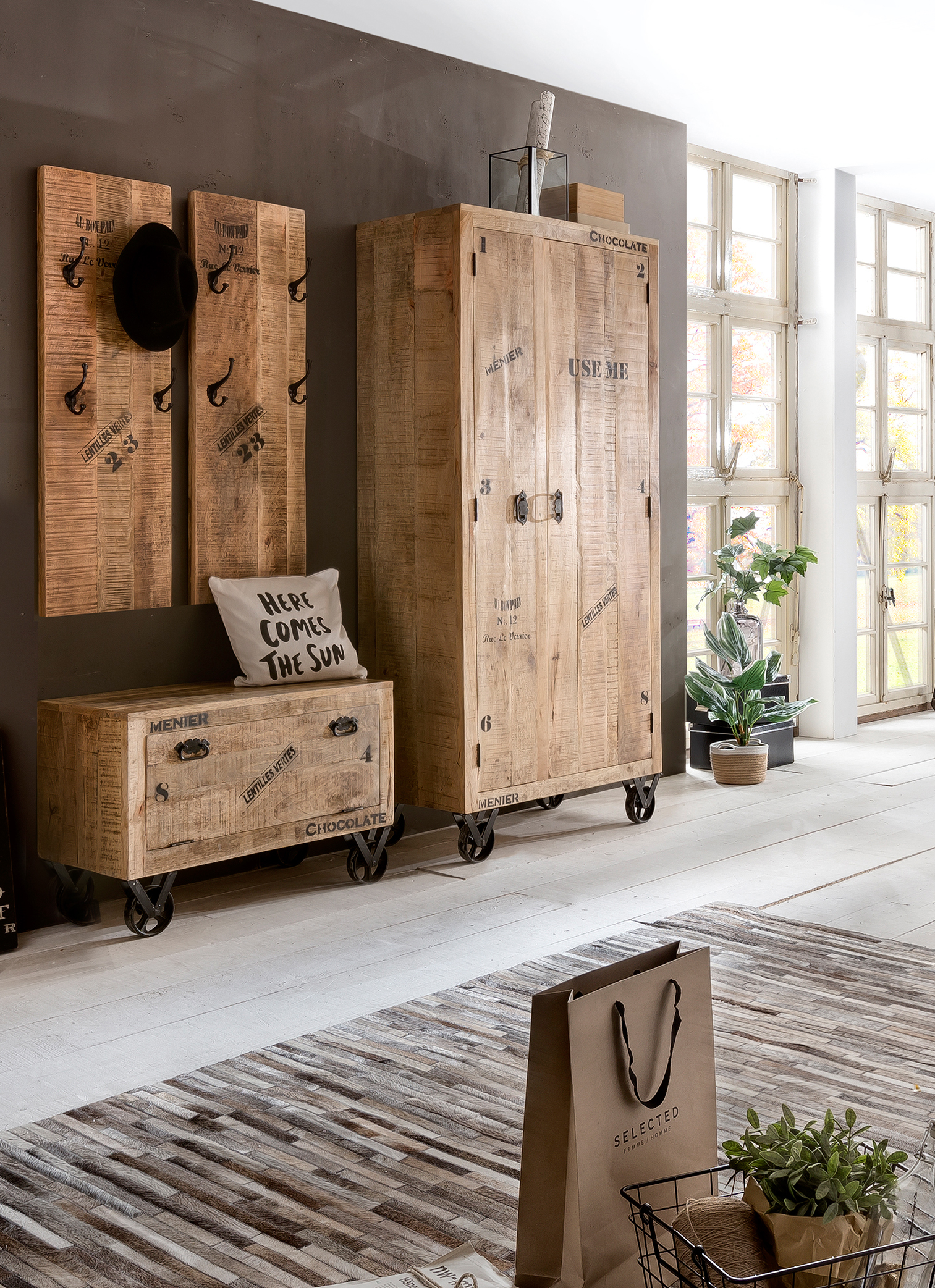SIT-Möbel RUSTIC Garderobenpaneel 01963-04