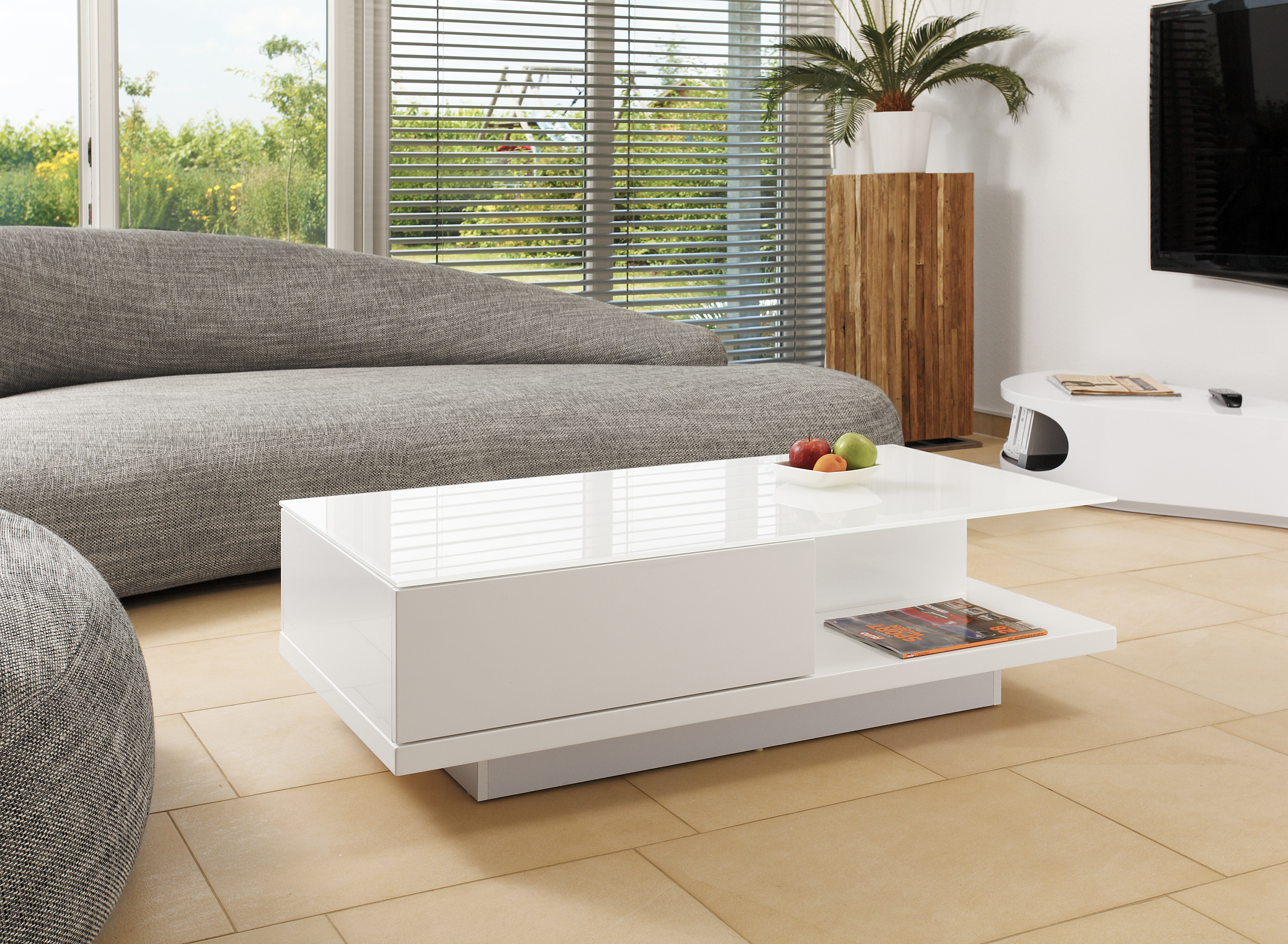 B x T x H: ca. 120 x 60 x 36 cm, Weiß