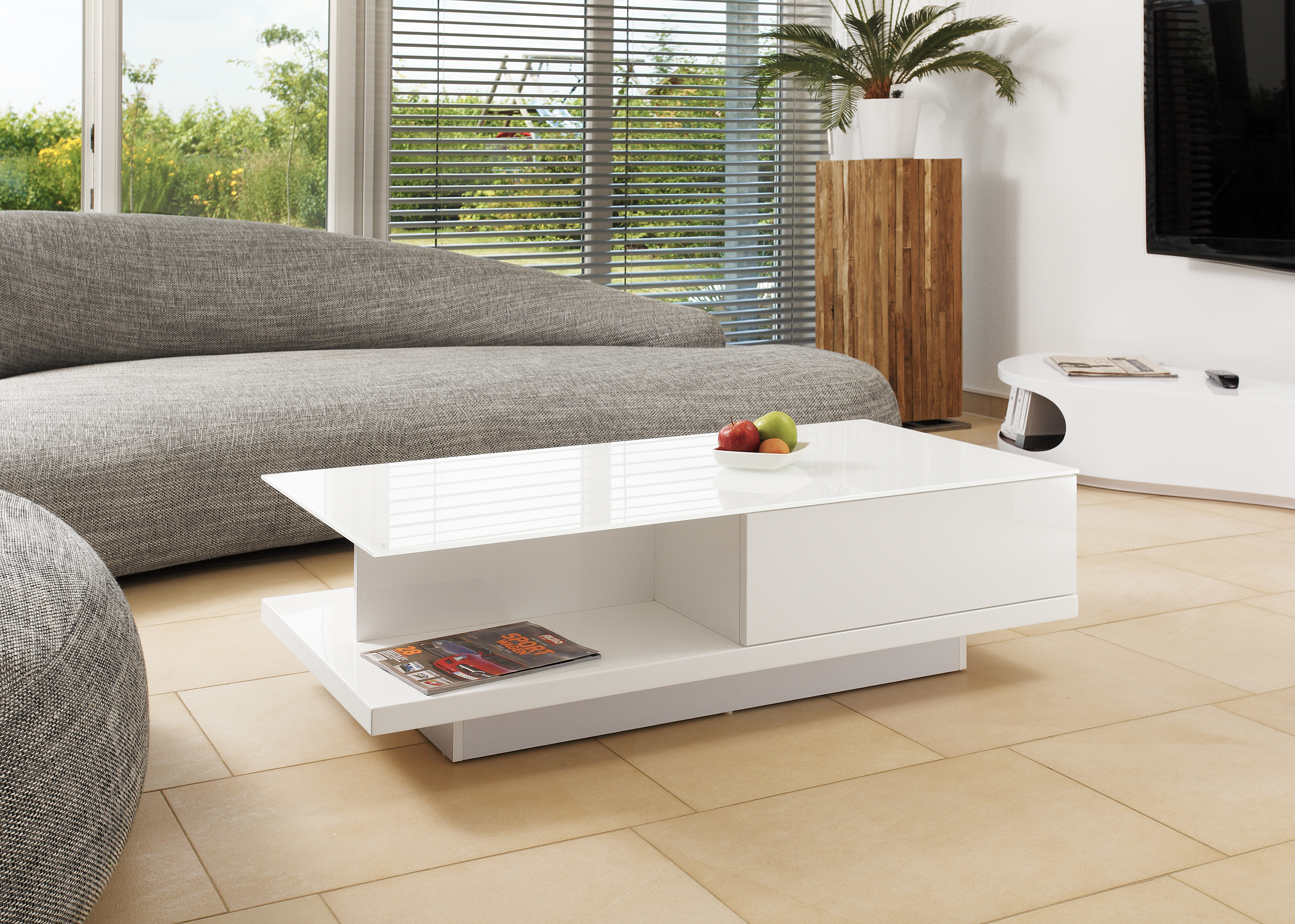 B x T x H: ca. 120 x 60 x 36 cm, Weiß