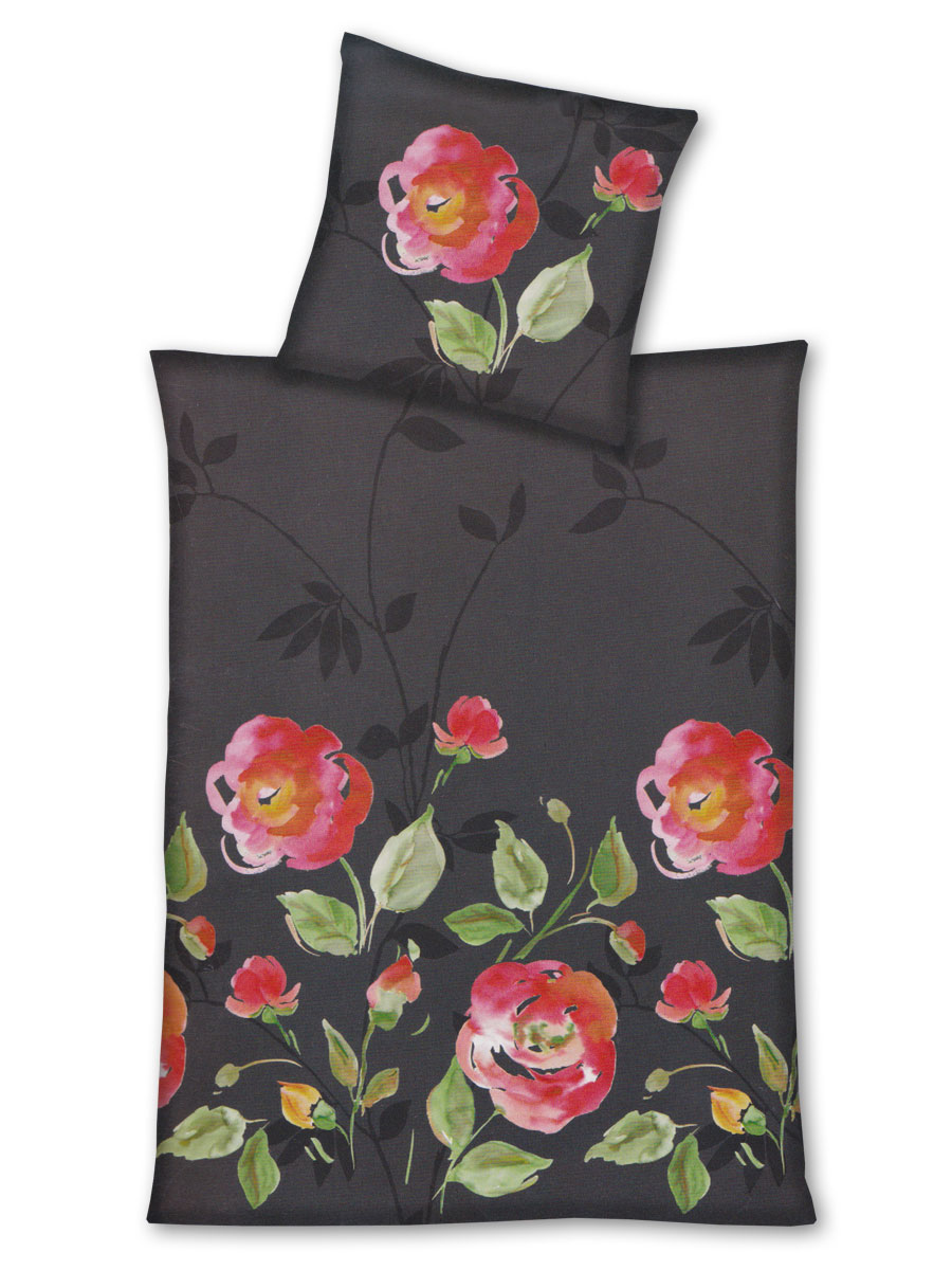 Prinz Exklusiv Mako-Satin Bettwäsche Rosen 243115