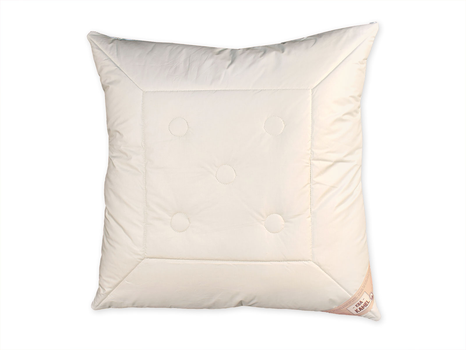 Kopfkissen Kamelhaar mit Schafwollvlies, Größe 80 x 80 cm