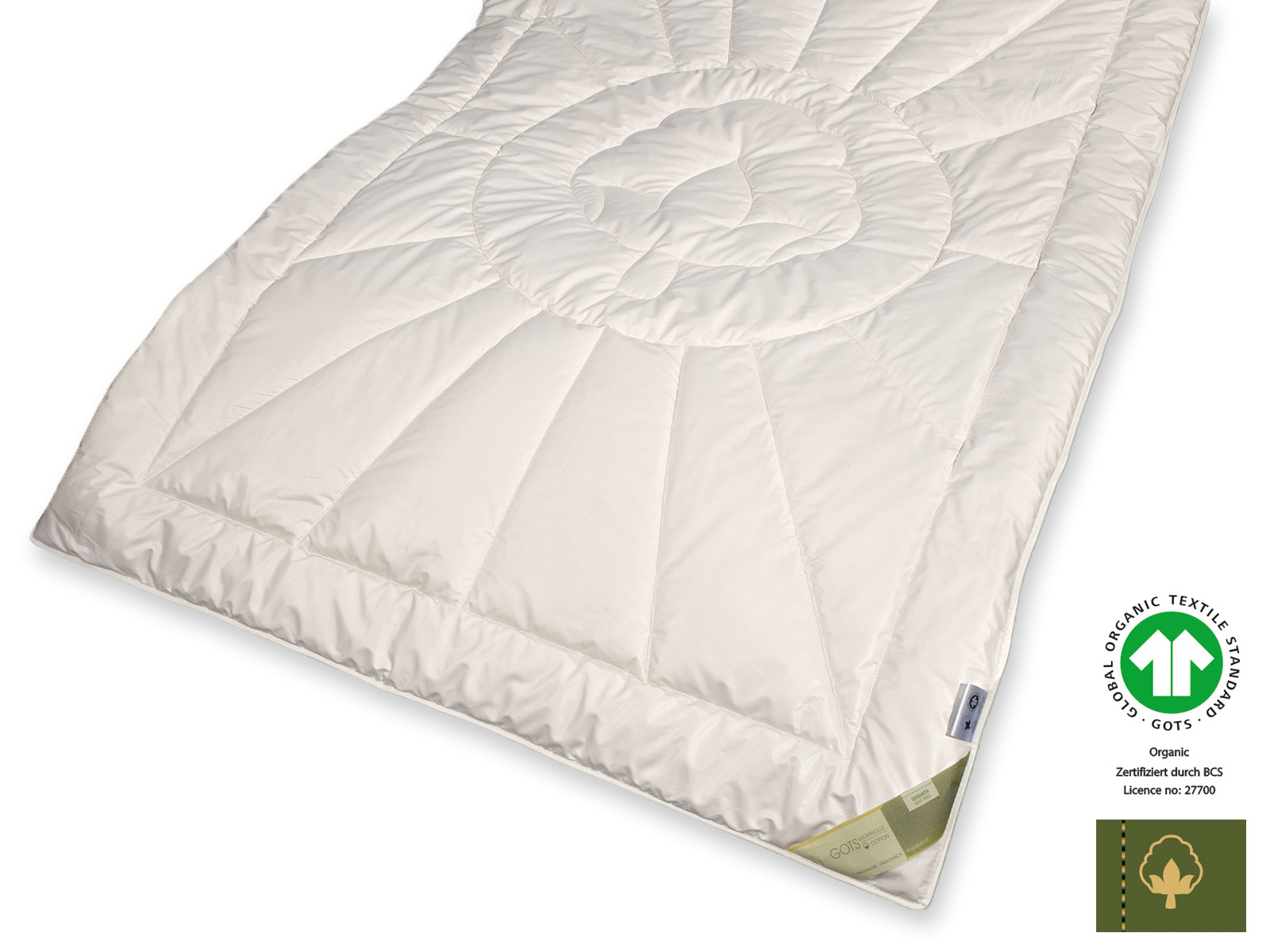 Bio-Cotton GOTS organic Leichtsteppbett