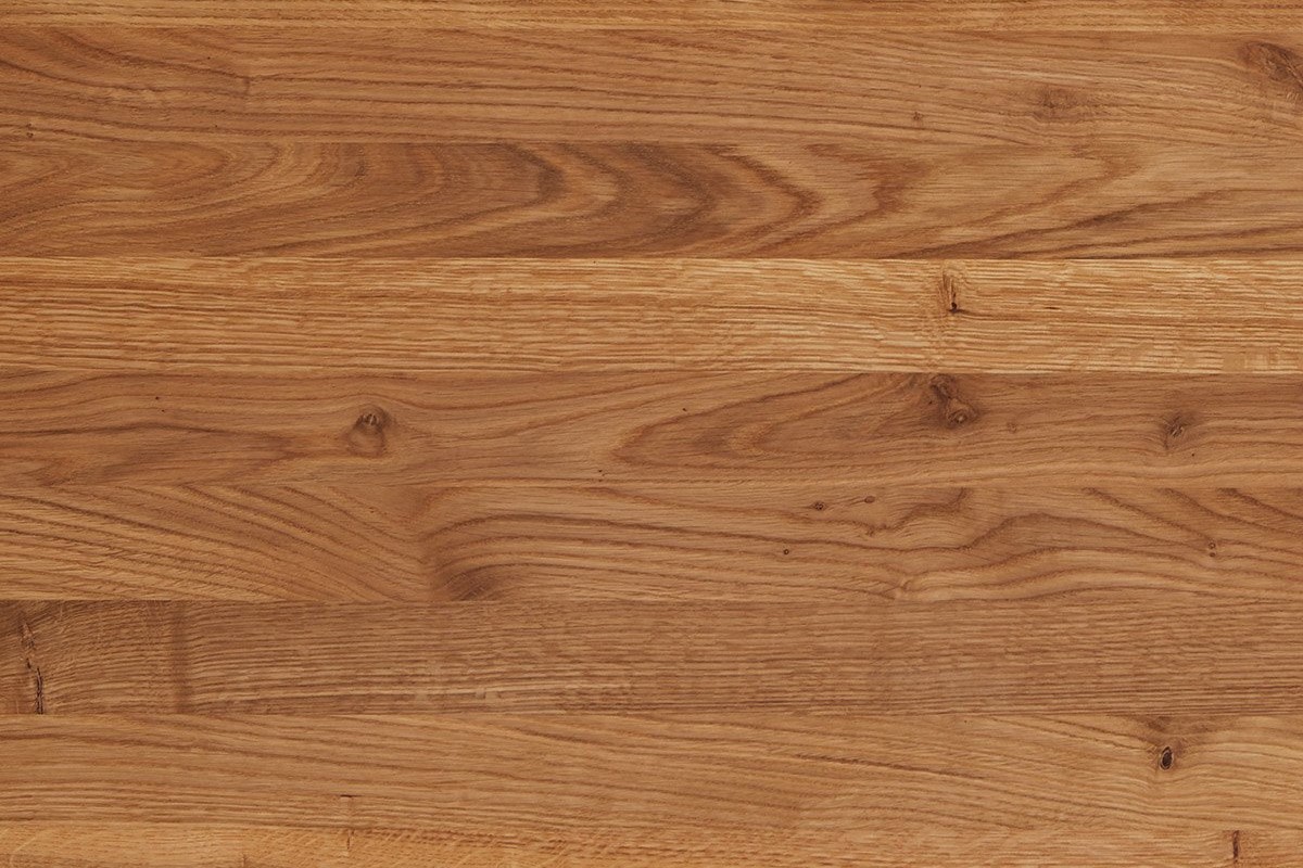 Wildeiche massiv  geölt, stabverleimt