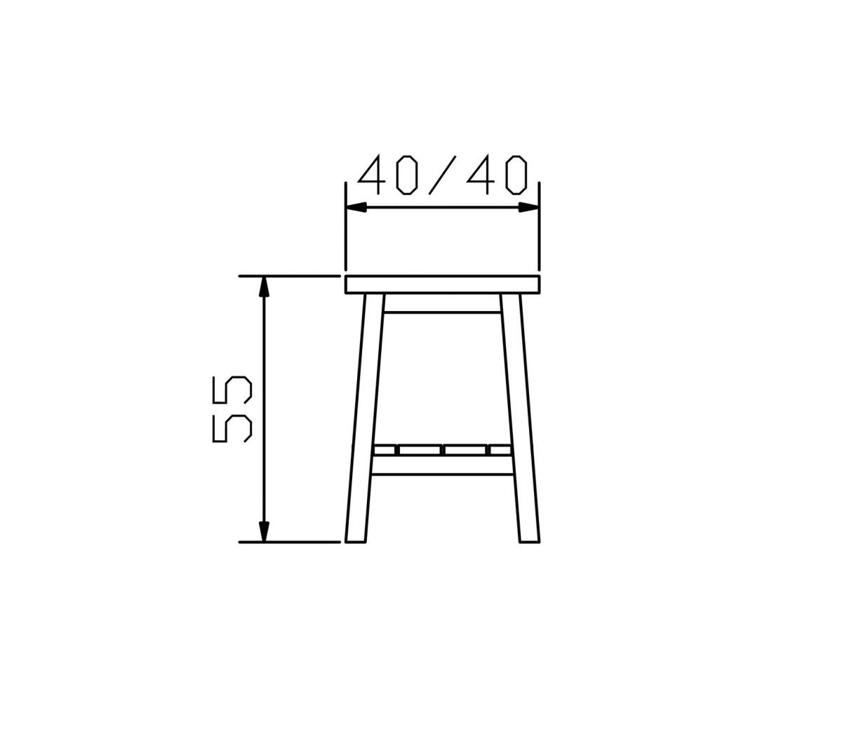 Hasena Oak-Wild Hocker Ludo, Maße
