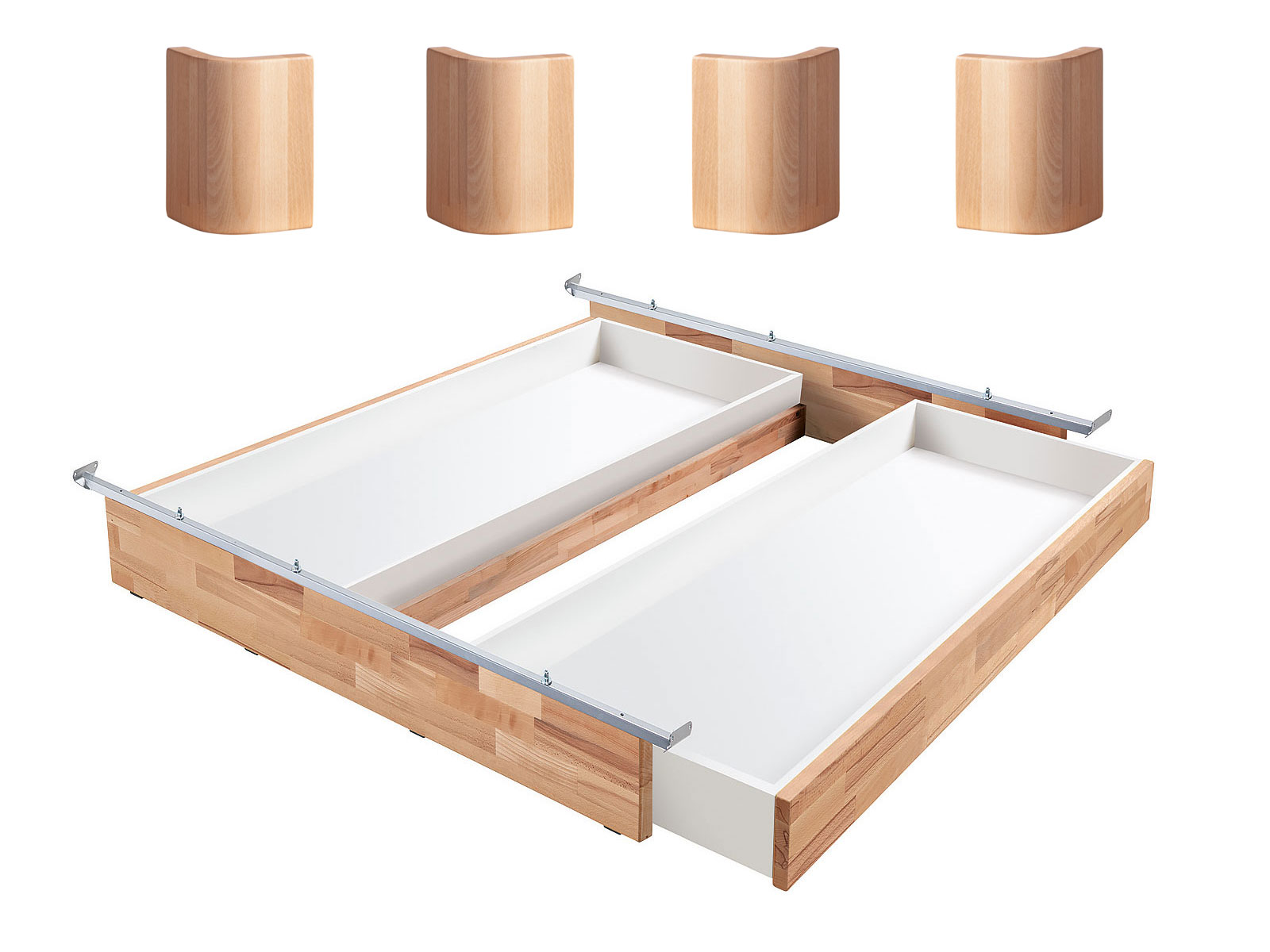 Fine-Line Lovie-Box, 2 Schubladen, Kernbuche natur, geölt
