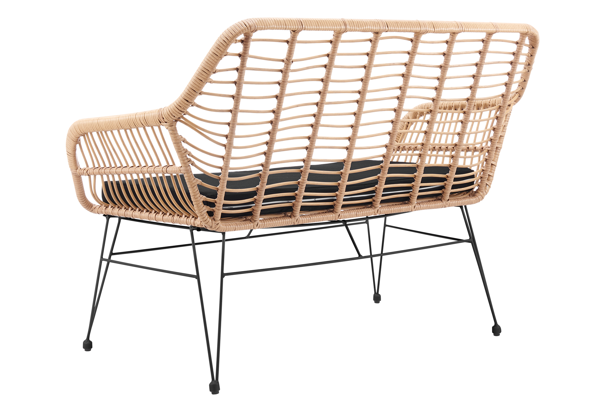Sitzbank Rattan-Optik natur