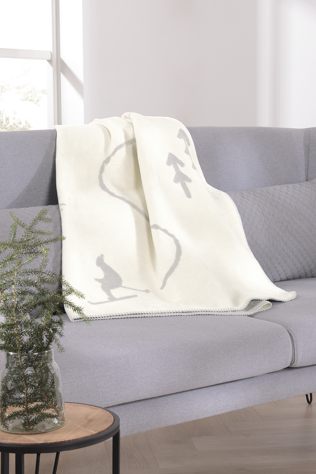 Cawö "Skifahrer" Wohndecke (Winter Edition)