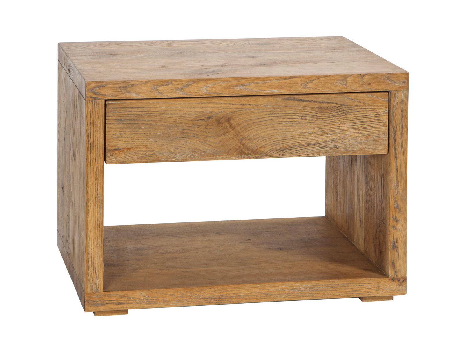 Oak-Wild Vintage Nachttisch Cubo, Vintage natur, geölt