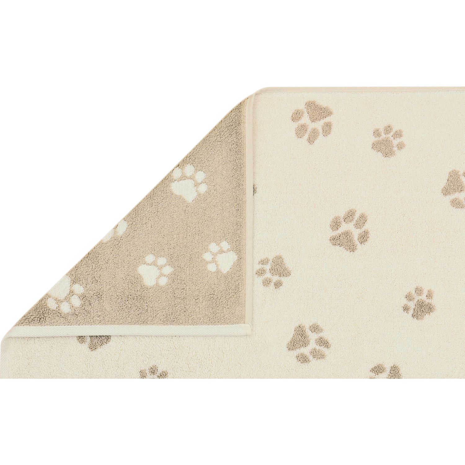 Cawö "Paws" Badematte (We love Dogs Edition) - Natur-Beige (Zoom)