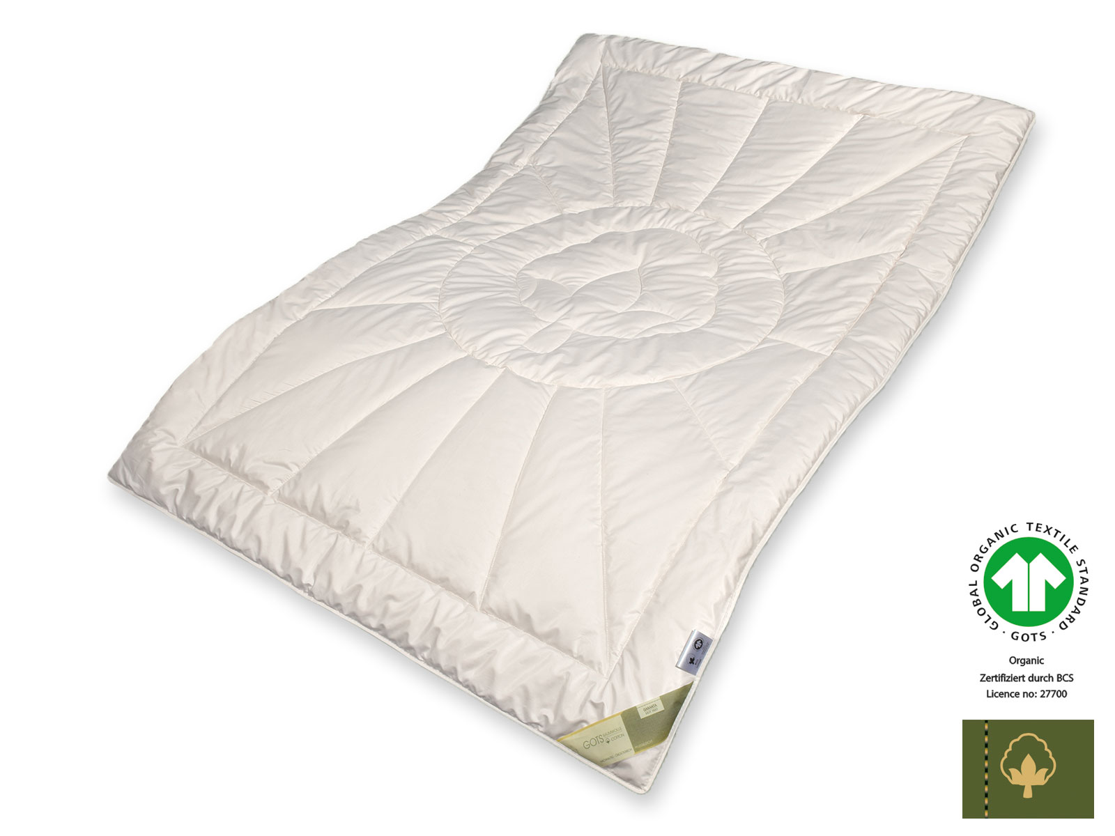 Bio-Cotton GOTS organic Leichtsteppbett