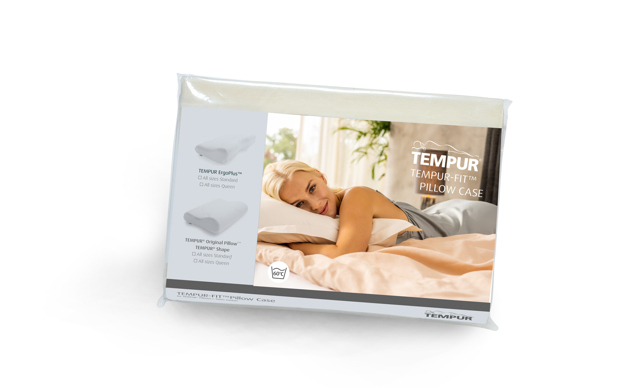 TEMPUR® Jersey Spannbezug für Original/ErgoPlus/Shape Queen Schlafkissen