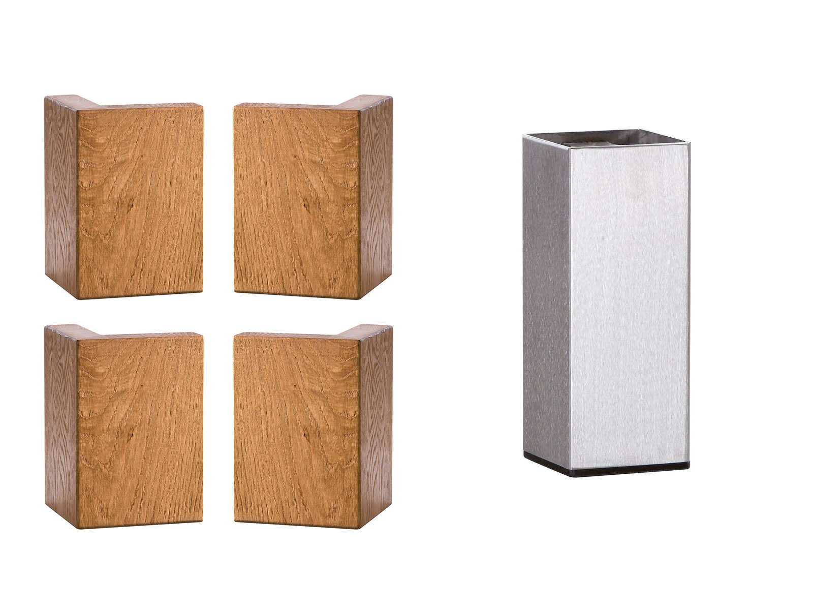 Oak-Line Füße Sico, Eckteile Eiche natur, gebürstet geölt