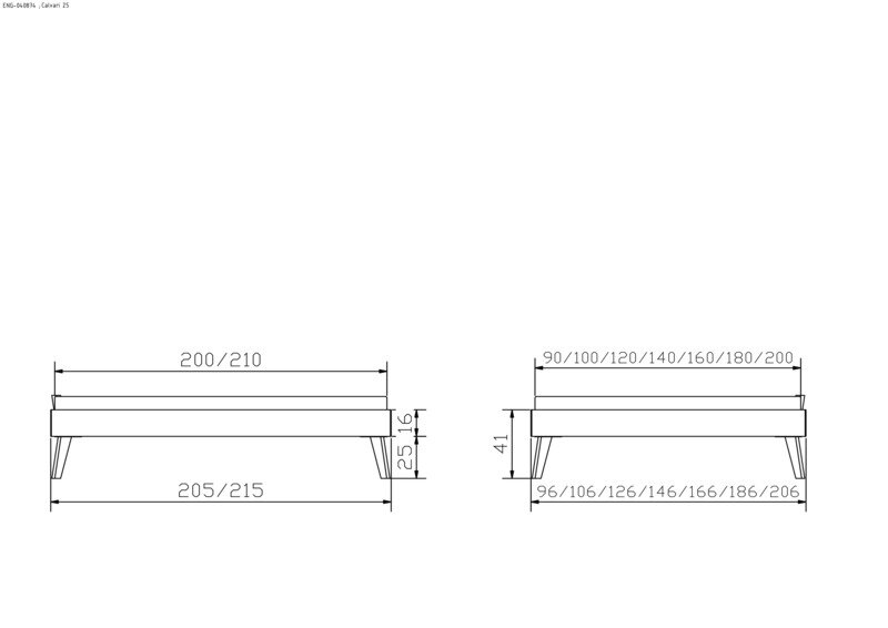 Maße Fußhöhe 25 cm