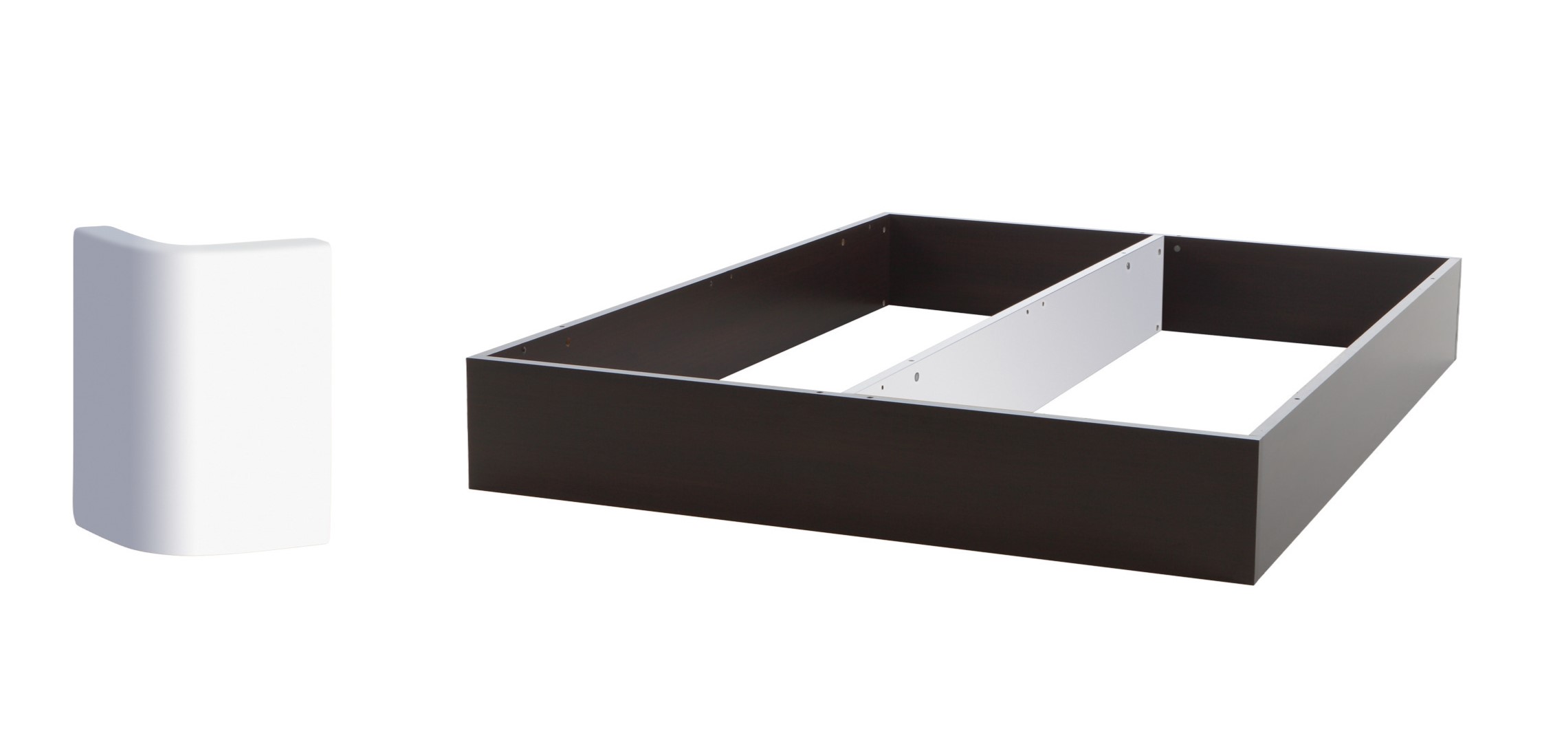 Eckteile Buche weiss deckend, lackiert