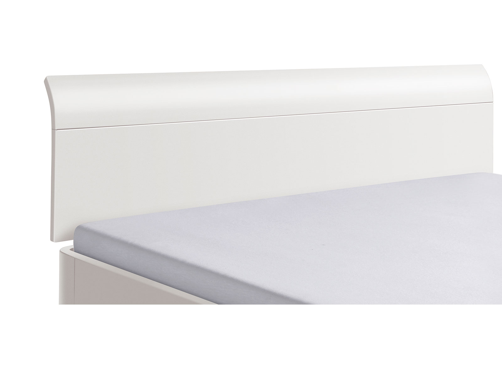 Fine-Line Kopfteil Vola, Weiss deckend, lackiert