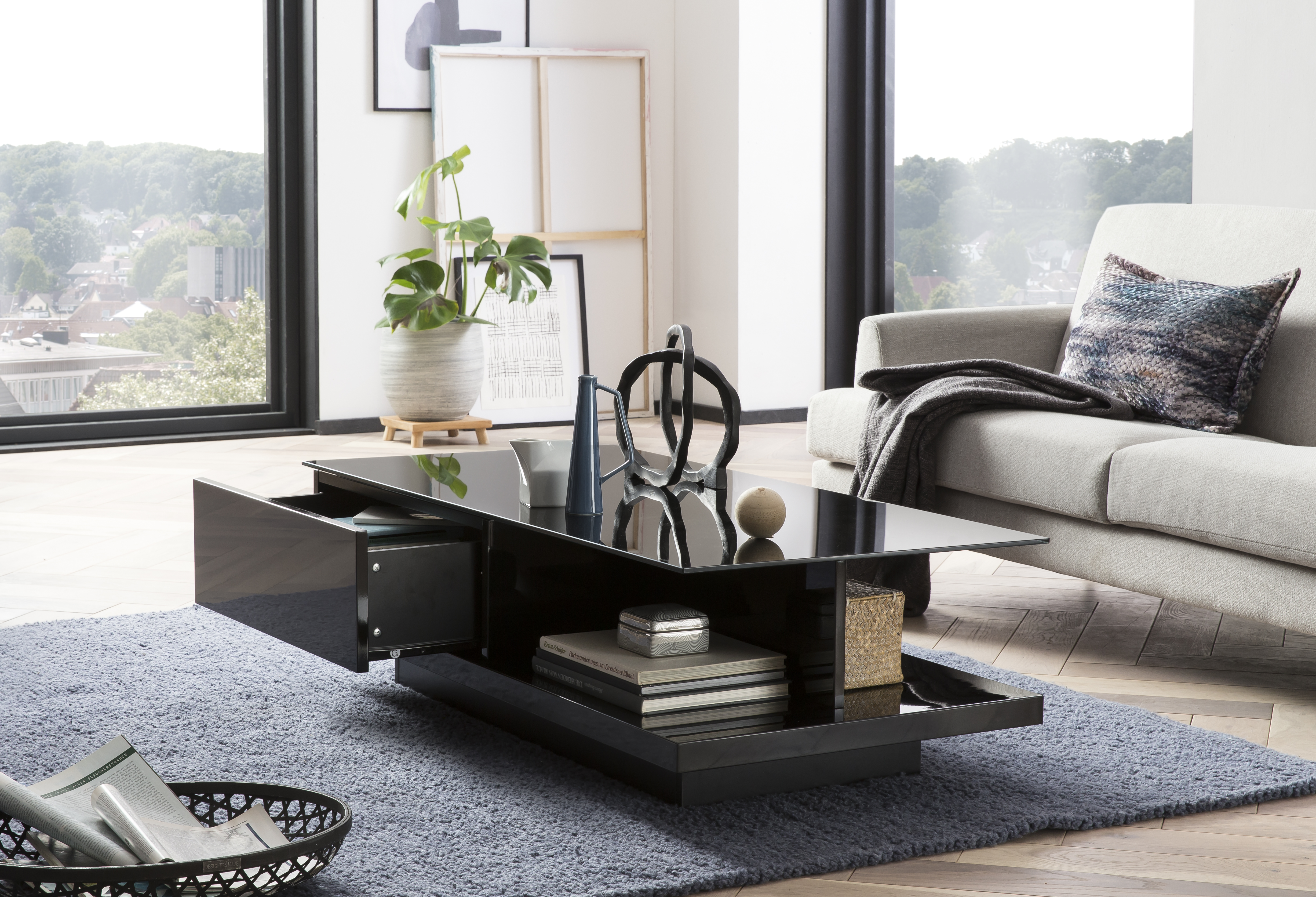 B x T x H: ca. 120 x 60 x 36 cm, Schwarz