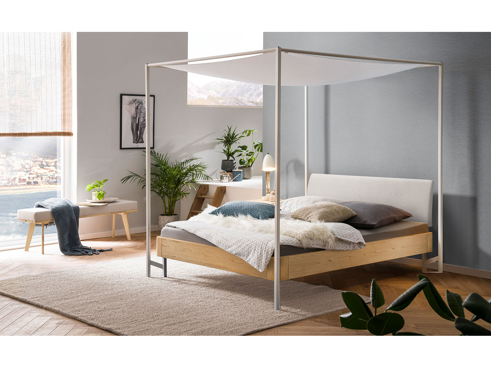 Oak-Line Cielo-Ron Baldachin, Eiche natur, gebürstet geölt,