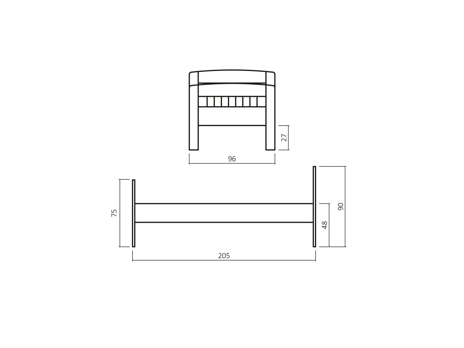 Komfortbett Rügen 420.00, Maße bei 90 x 200 cm