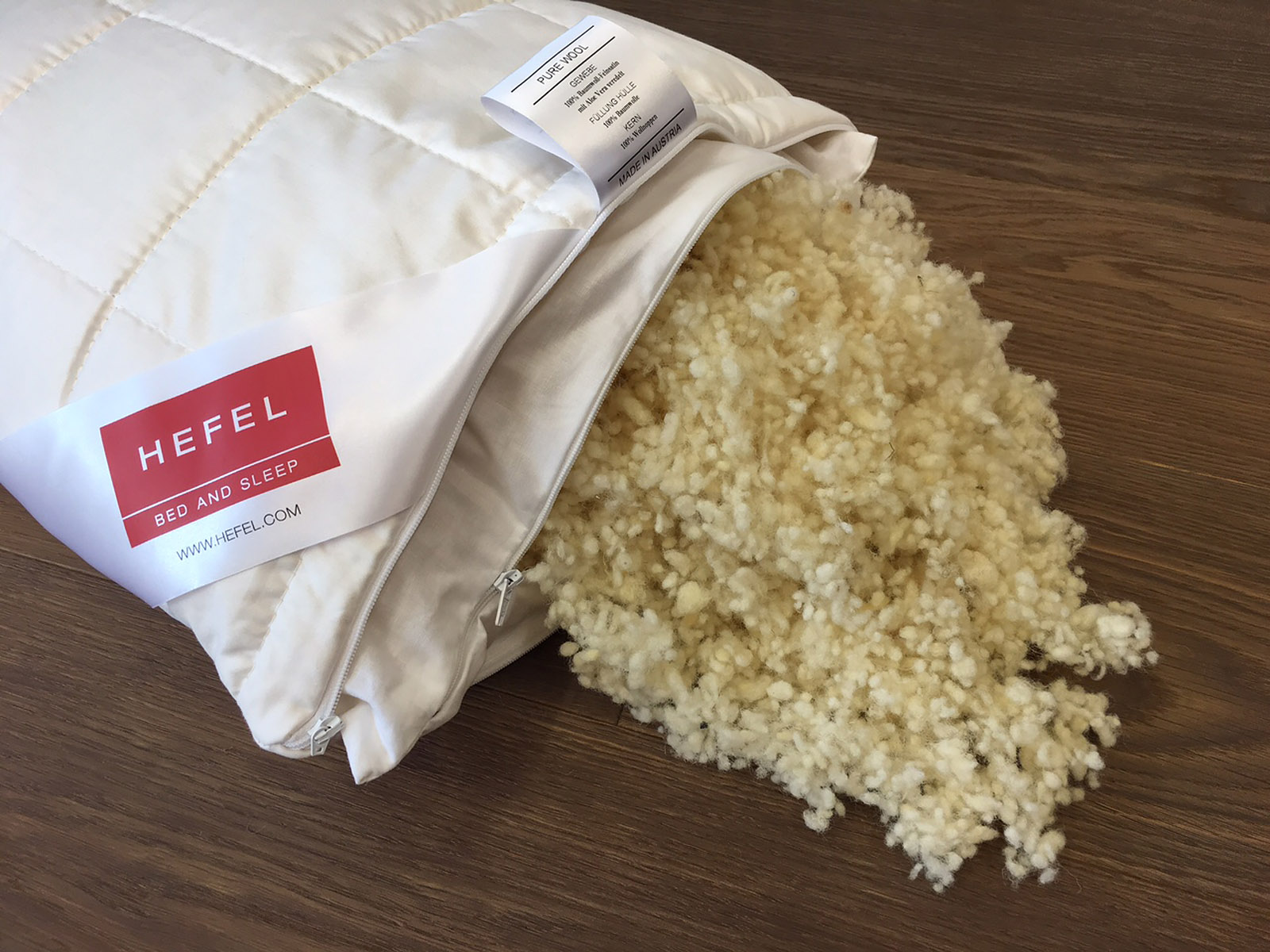 Hefel Kissen Pure Wool - Schurwollnoppen