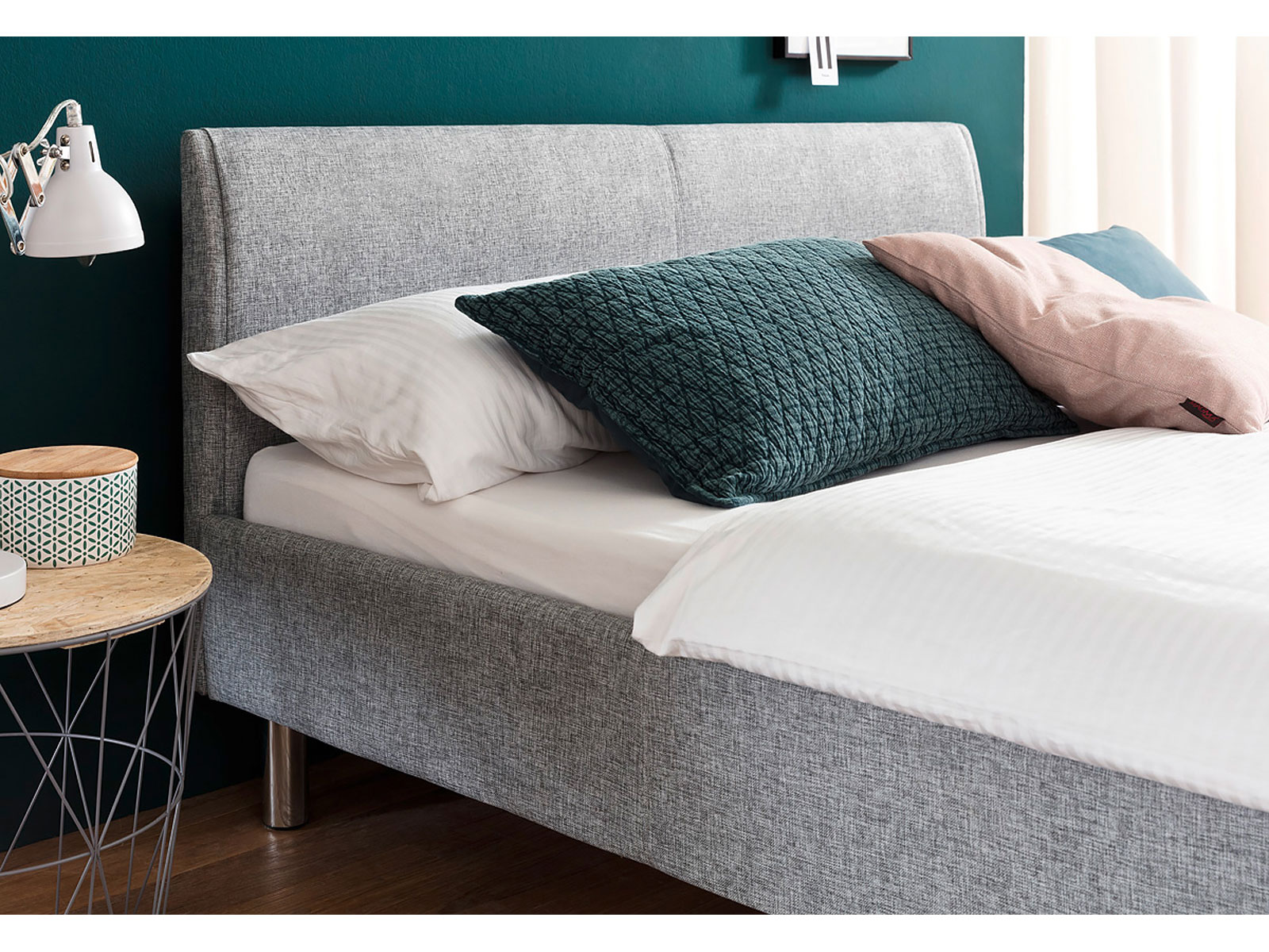 Polsterbett Hip Hop, Farbe Grau, Detail