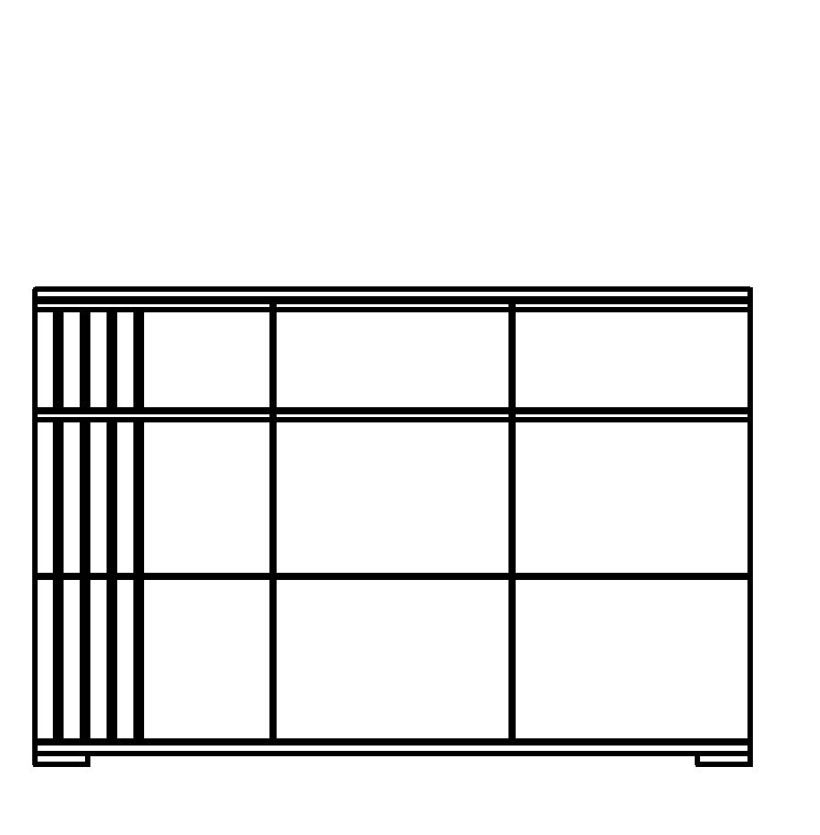 Kommode III: 135 x 90 x 45 cm