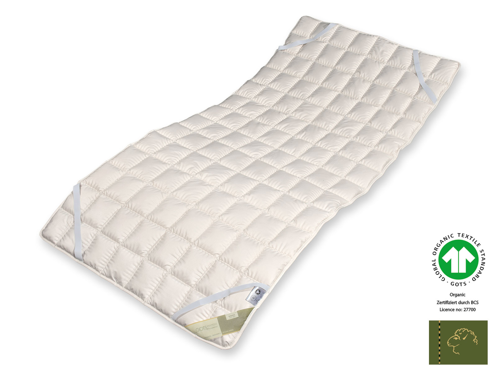 Bio-Schurwolle GOTS organic Auflage