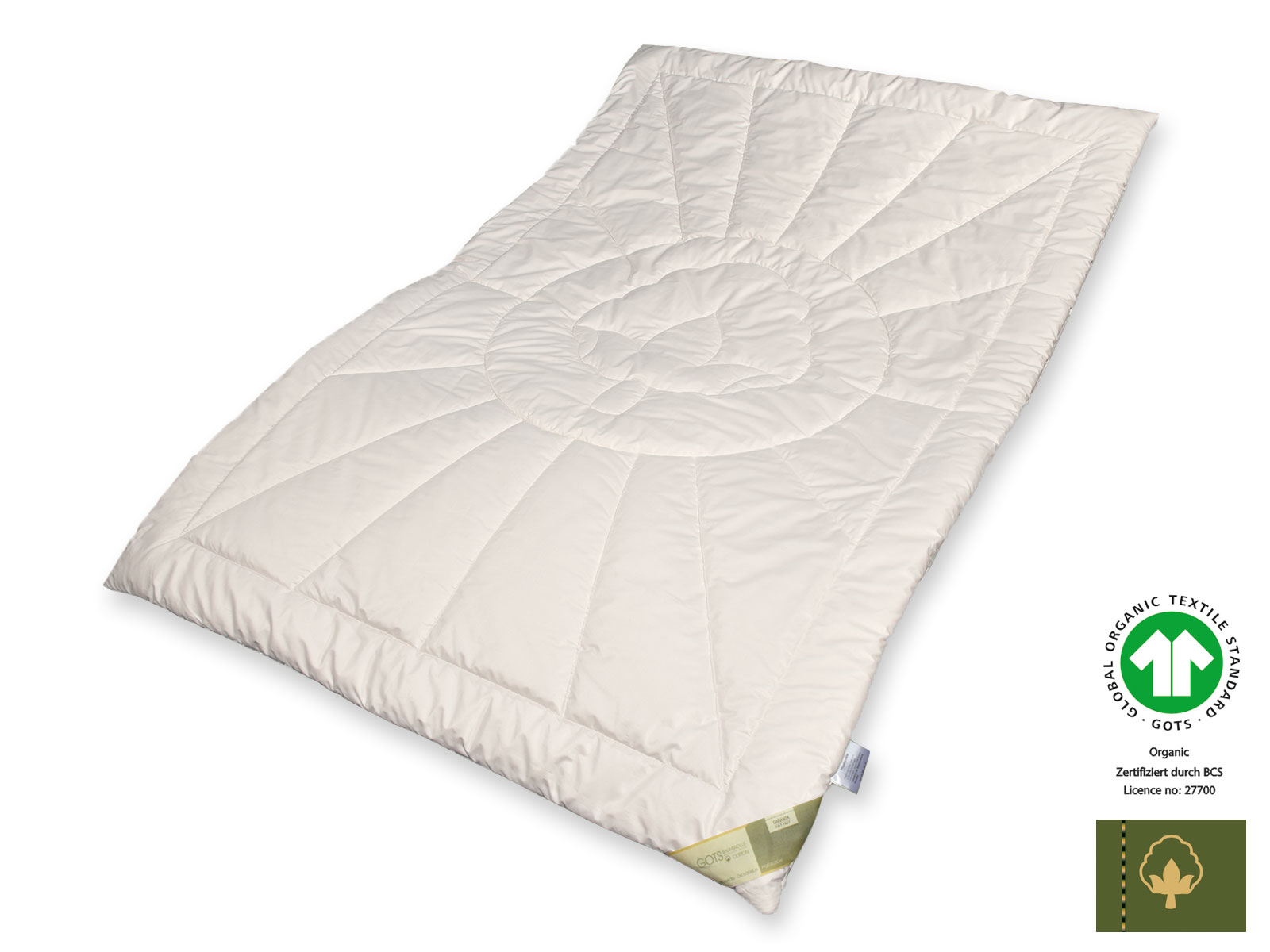 Bio-Cotton GOTS organic Duo-Leichtsteppbett