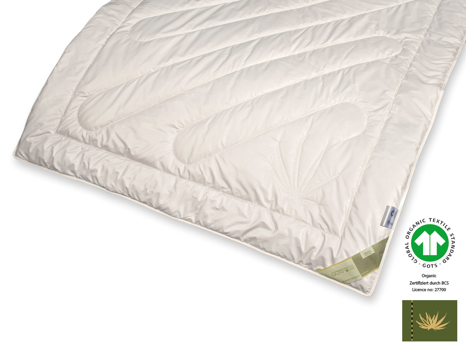 Bio-Hanf GOTS organic Leichtsteppbett