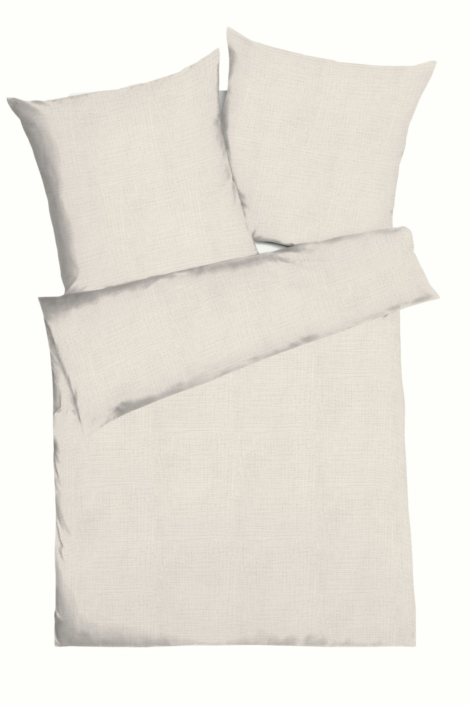 Kaeppel Musselin Bettwäsche "Uni" - Creme