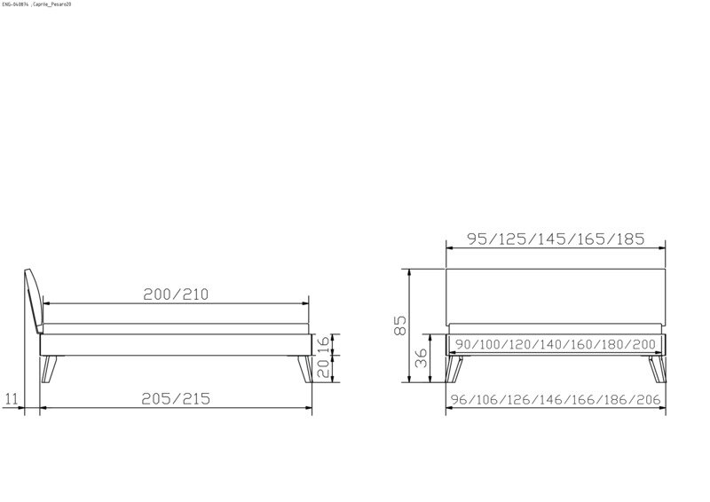 Maße Fusshöhe 20 cm