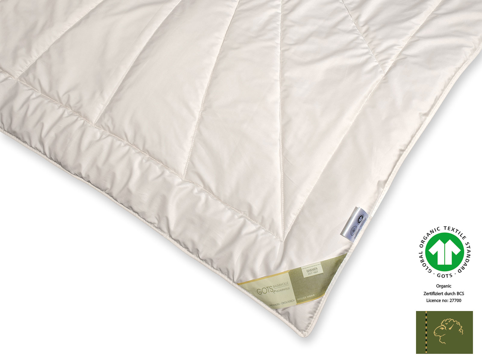 Bio-Schurwolle GOTSorganic Extra-Leichtsteppbett