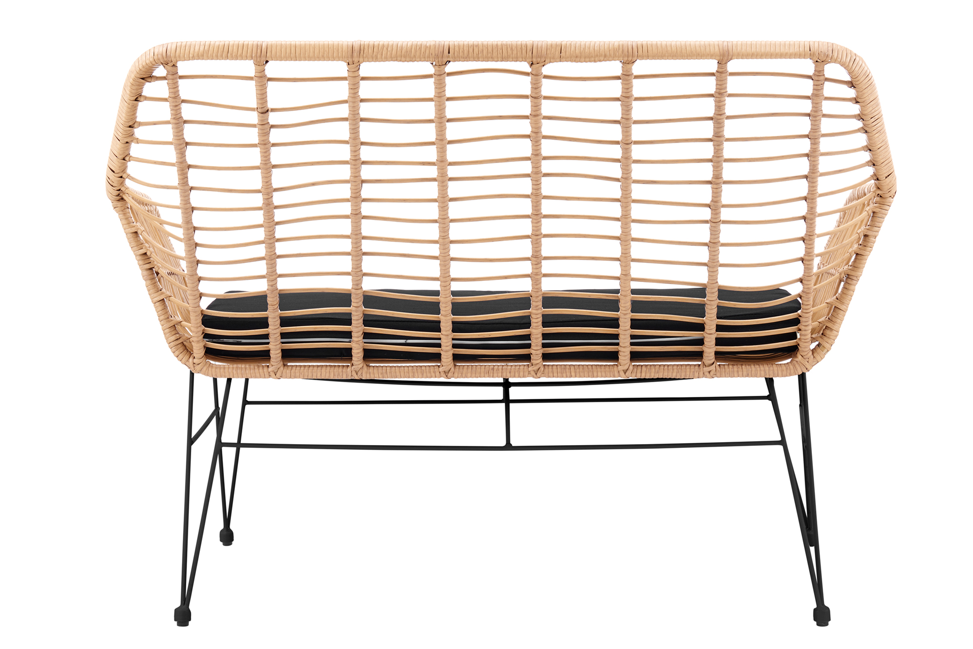 Sitzbank Rattan-Optik natur