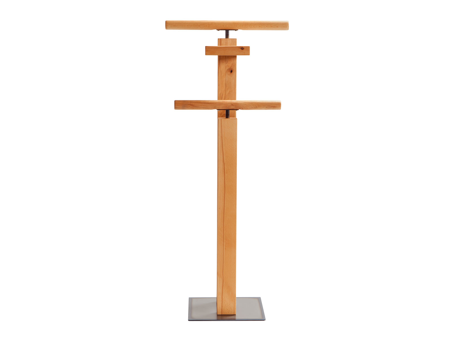 Naturo-Line Herrendiener Claudio, Wildbuche natur, geölt, Metallfarbe Inox