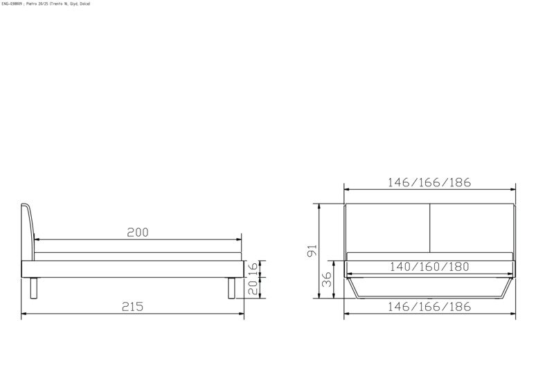 Maße Fußhöhe 20 cm