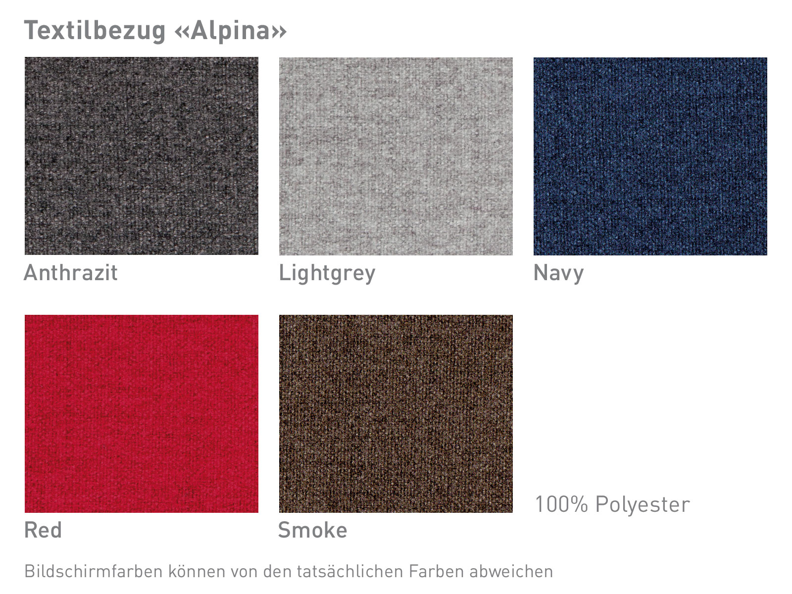 Farbkarte Stoff Alpina