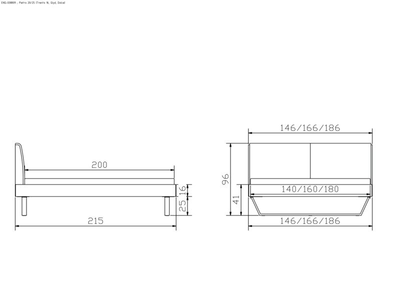 Maße Fußhöhe 25 cm