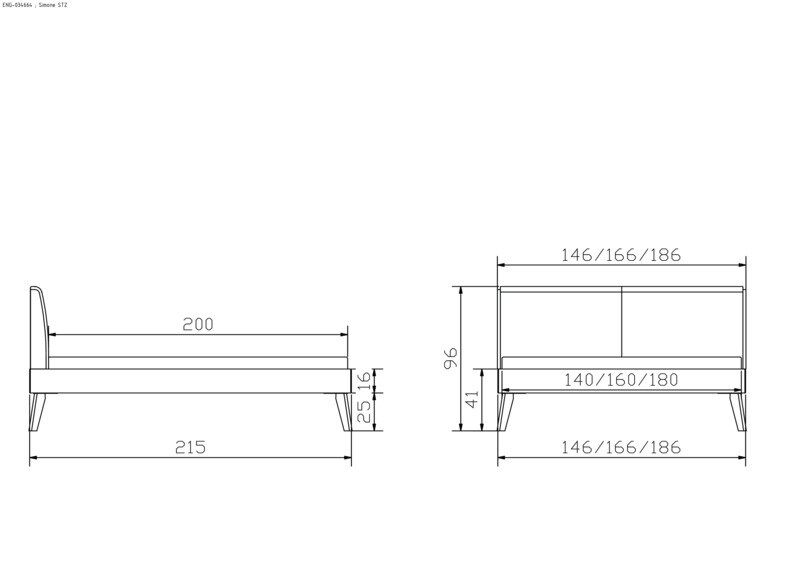 Maße Fußhöhe 25 cm