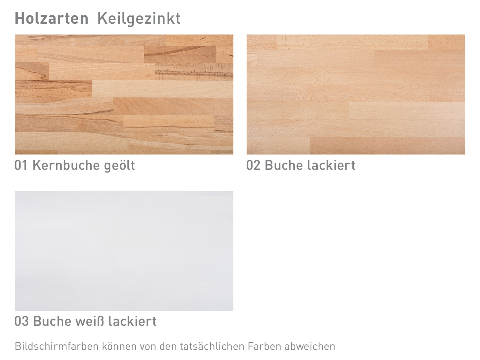 Dico Stapelbett Feldberg STB.01, Farbkarte Holz