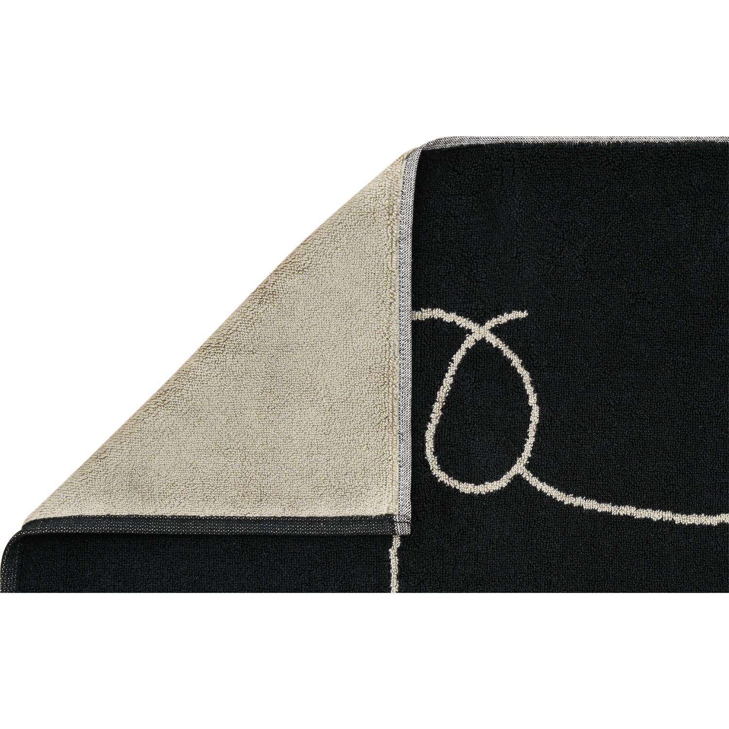 Cawö "Companion" Badematte (We love Dogs Edition) - Schwarz-Beige (Zoom)