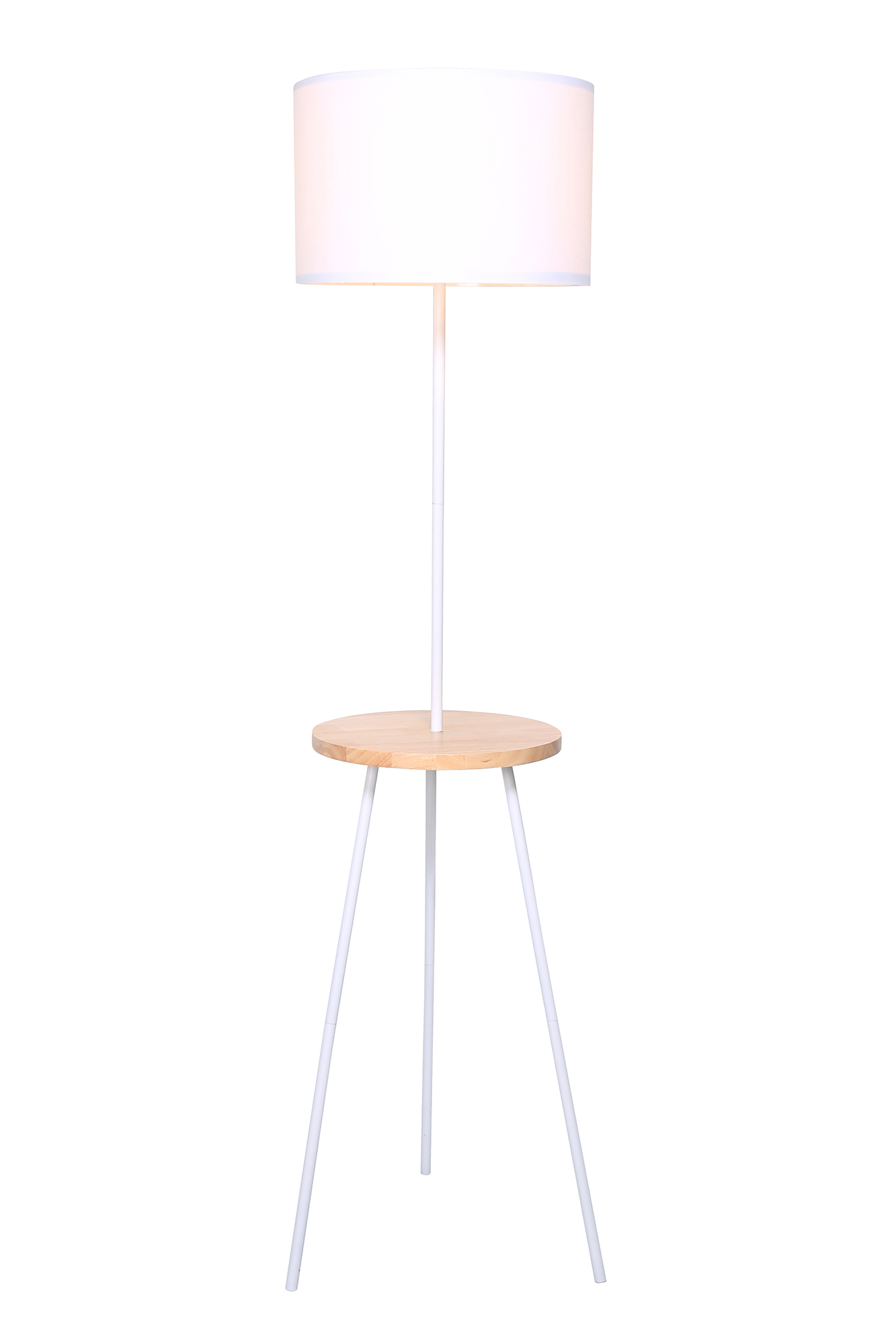 Stehlampe mit Holztablett 397206