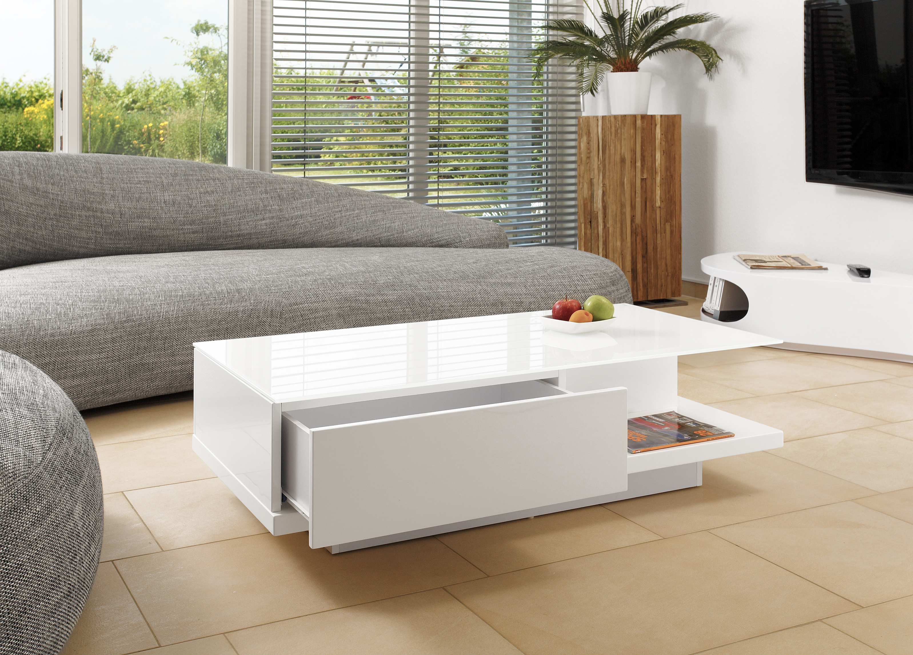 B x T x H: ca. 120 x 60 x 36 cm, Weiß