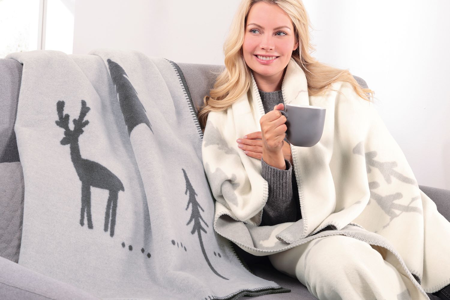 Cawö "Tannen" Wohndecke (Winter Edition)