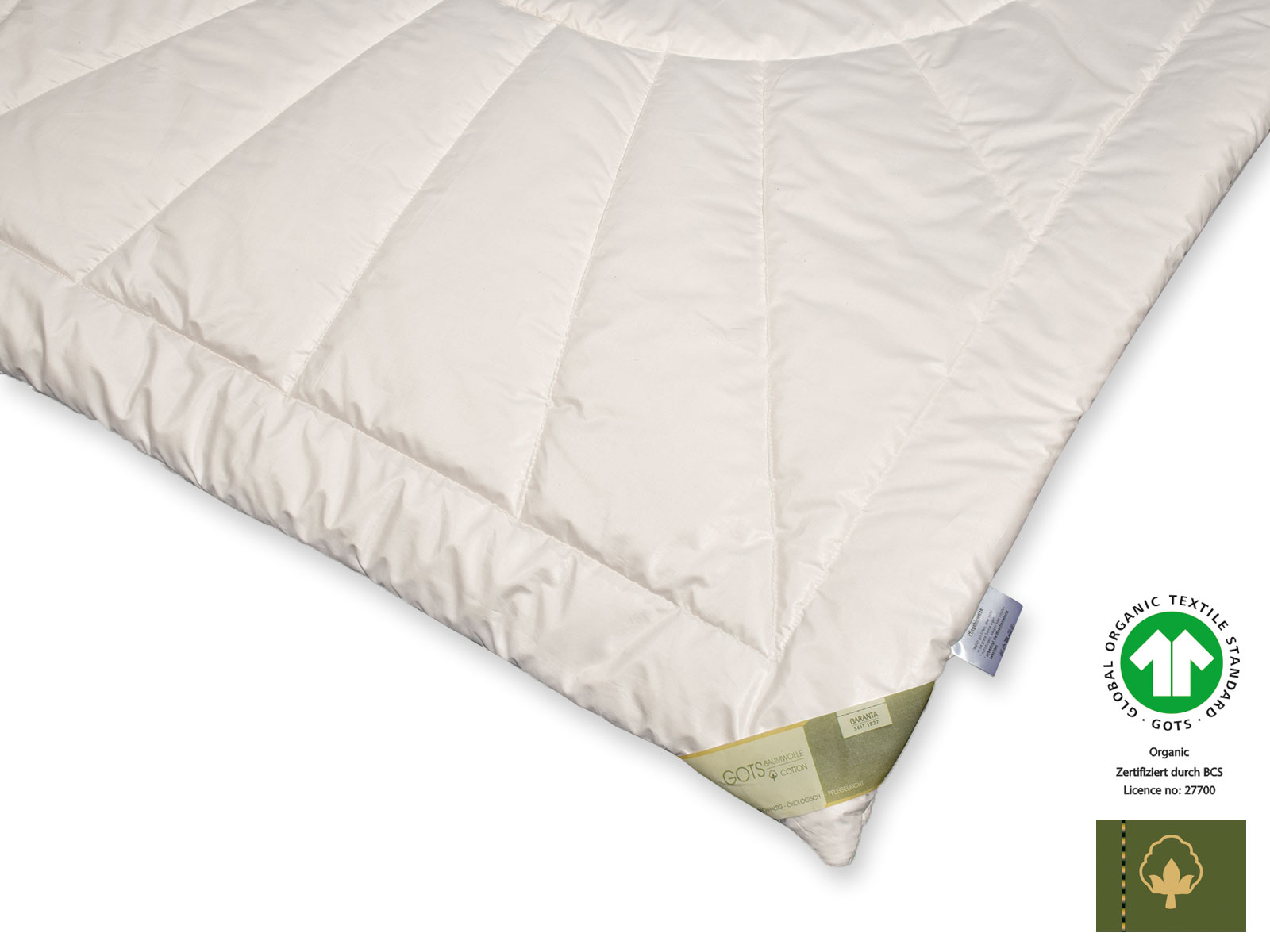Bio-Cotton GOTS organic Duo-Leichtsteppbett