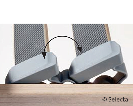 Beweglich gelagerte Schulterleisten