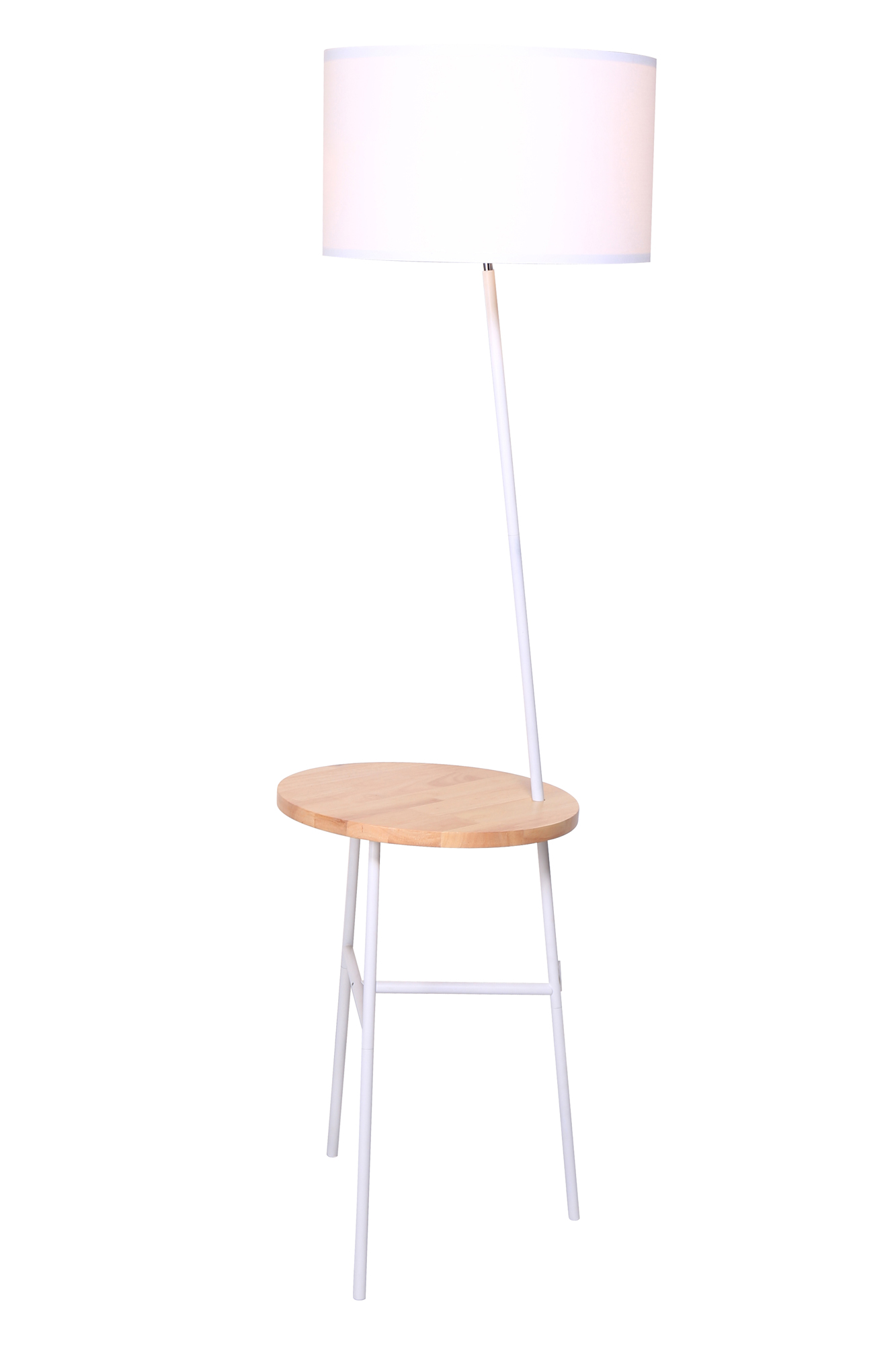 Stehlampe mit Holztablett