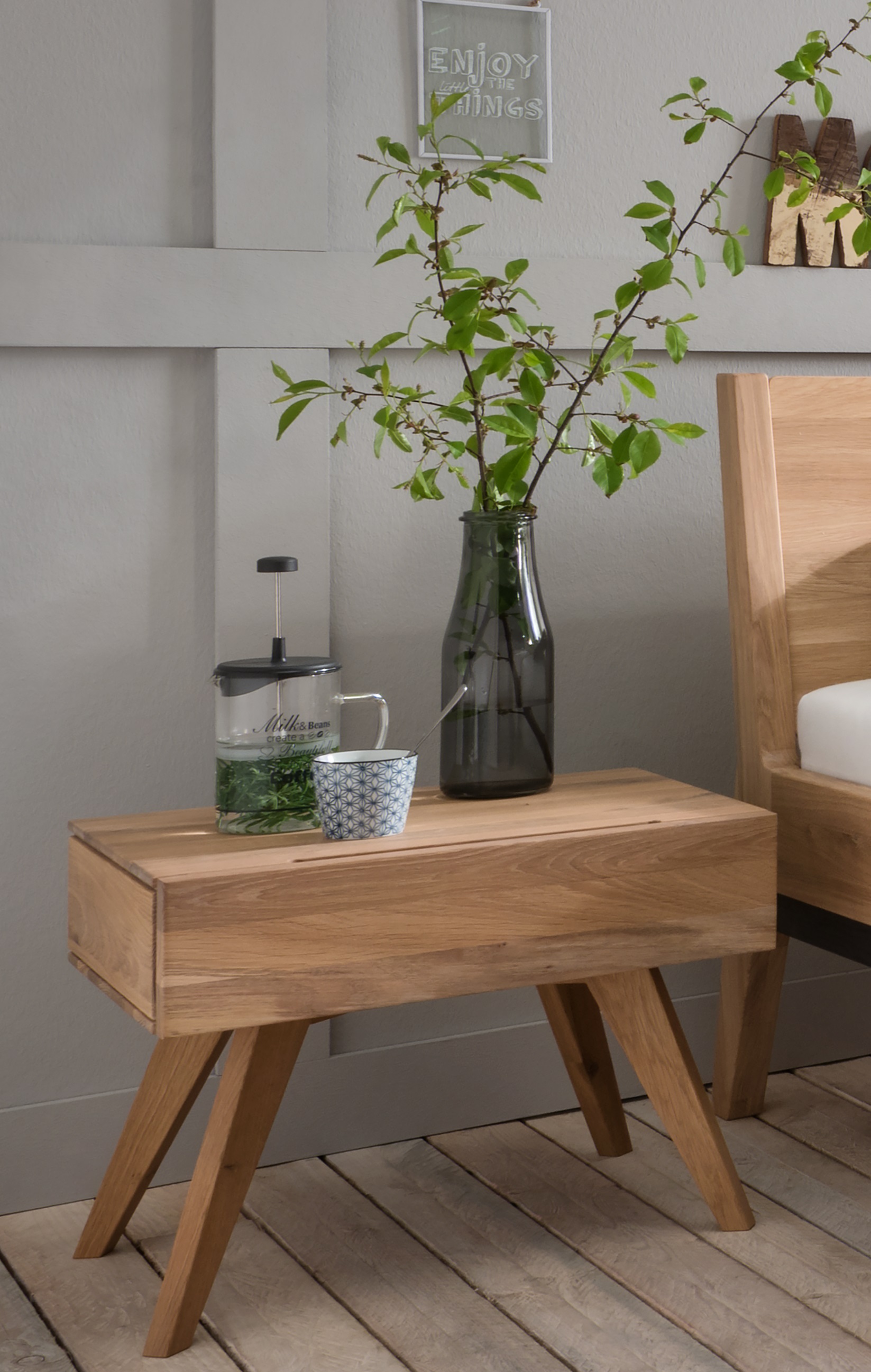 Wildeiche massiv Bianco geölt, stabverleimt