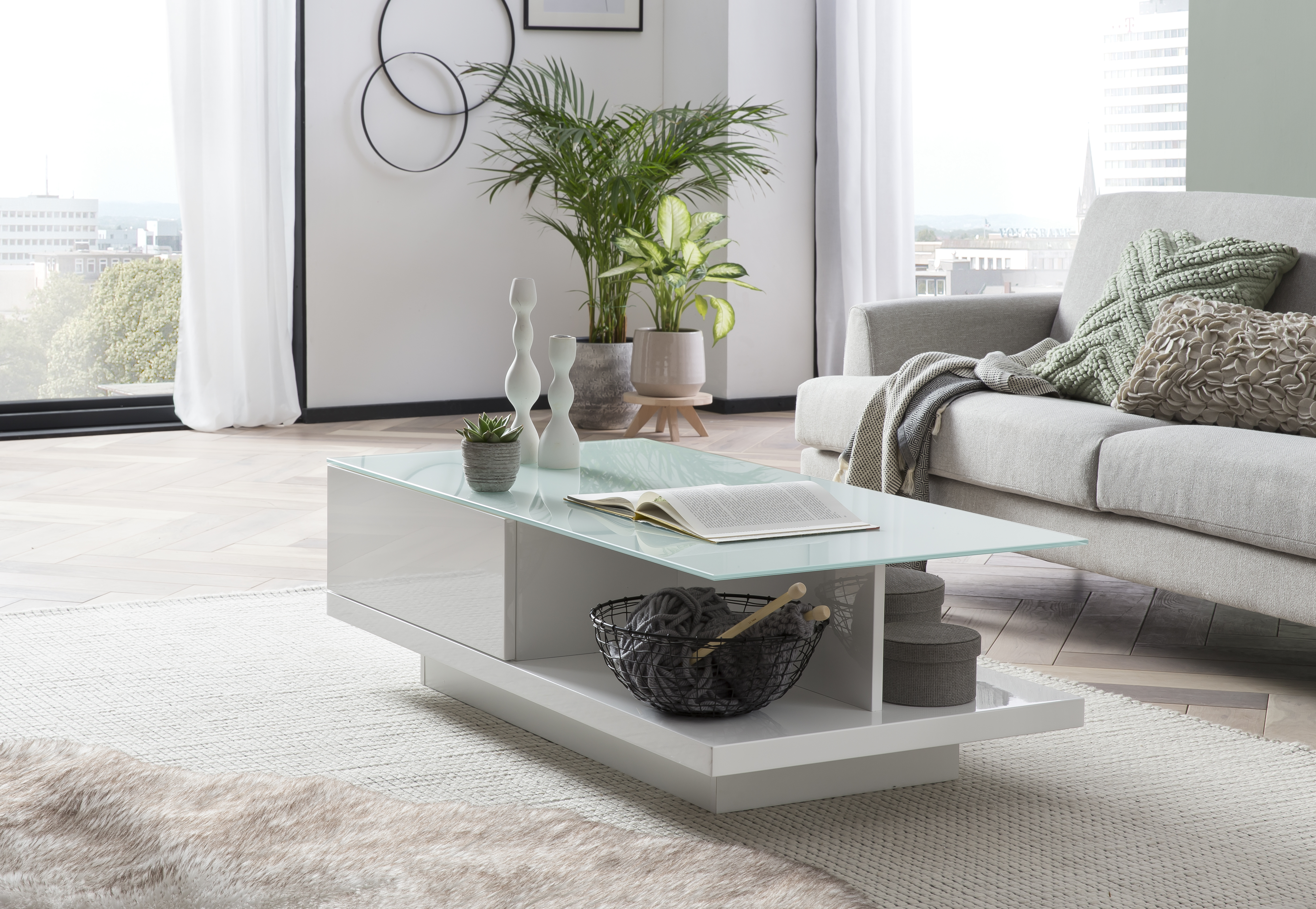 B x T x H: ca. 120 x 60 x 36 cm, Weiß