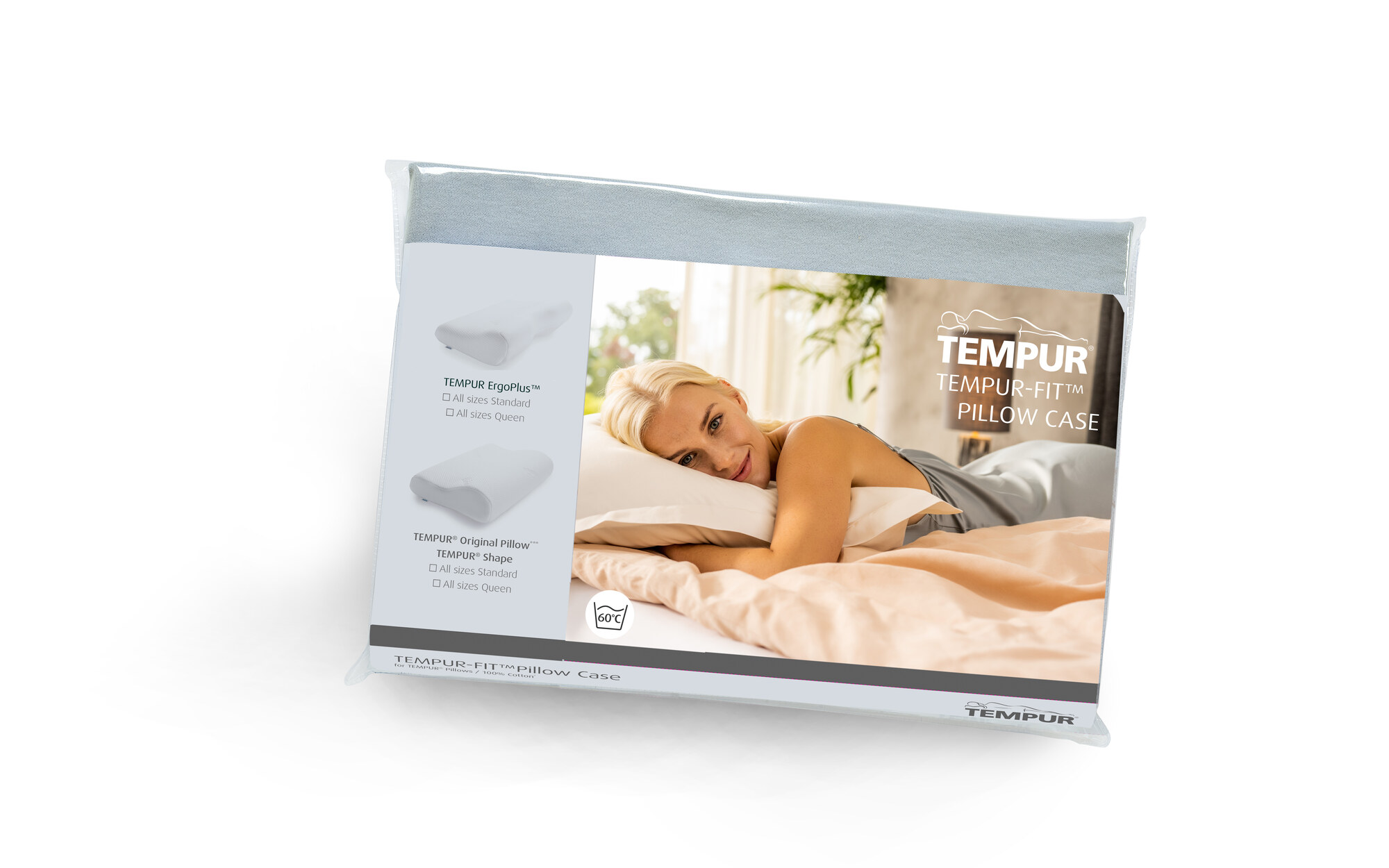 TEMPUR® Jersey Spannbezug für Original/ErgoPlus/Shape Queen Schlafkissen