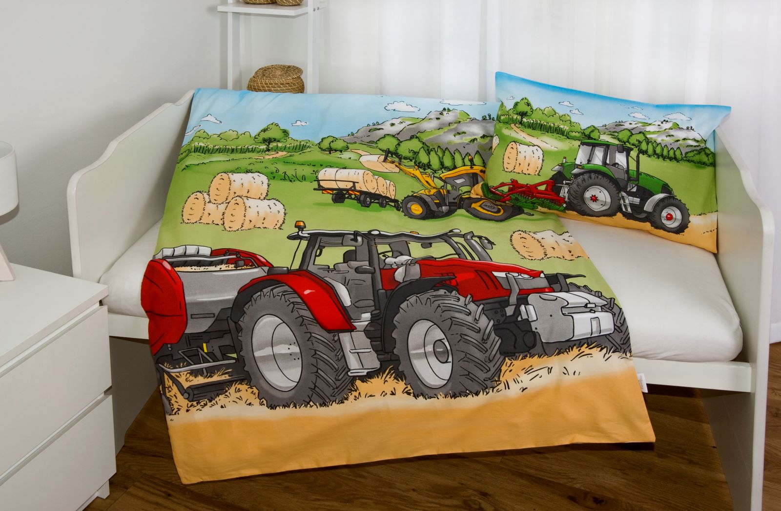 Herding Renforcé Wendebettwäsche Traktor, Made in Green