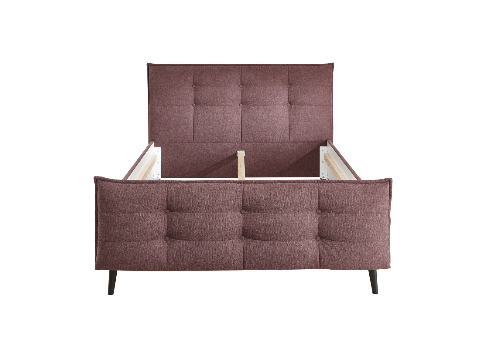 Mario B mit Bezug Brego 93 Aubergine, 180 x 200 cm, Ansicht frontal